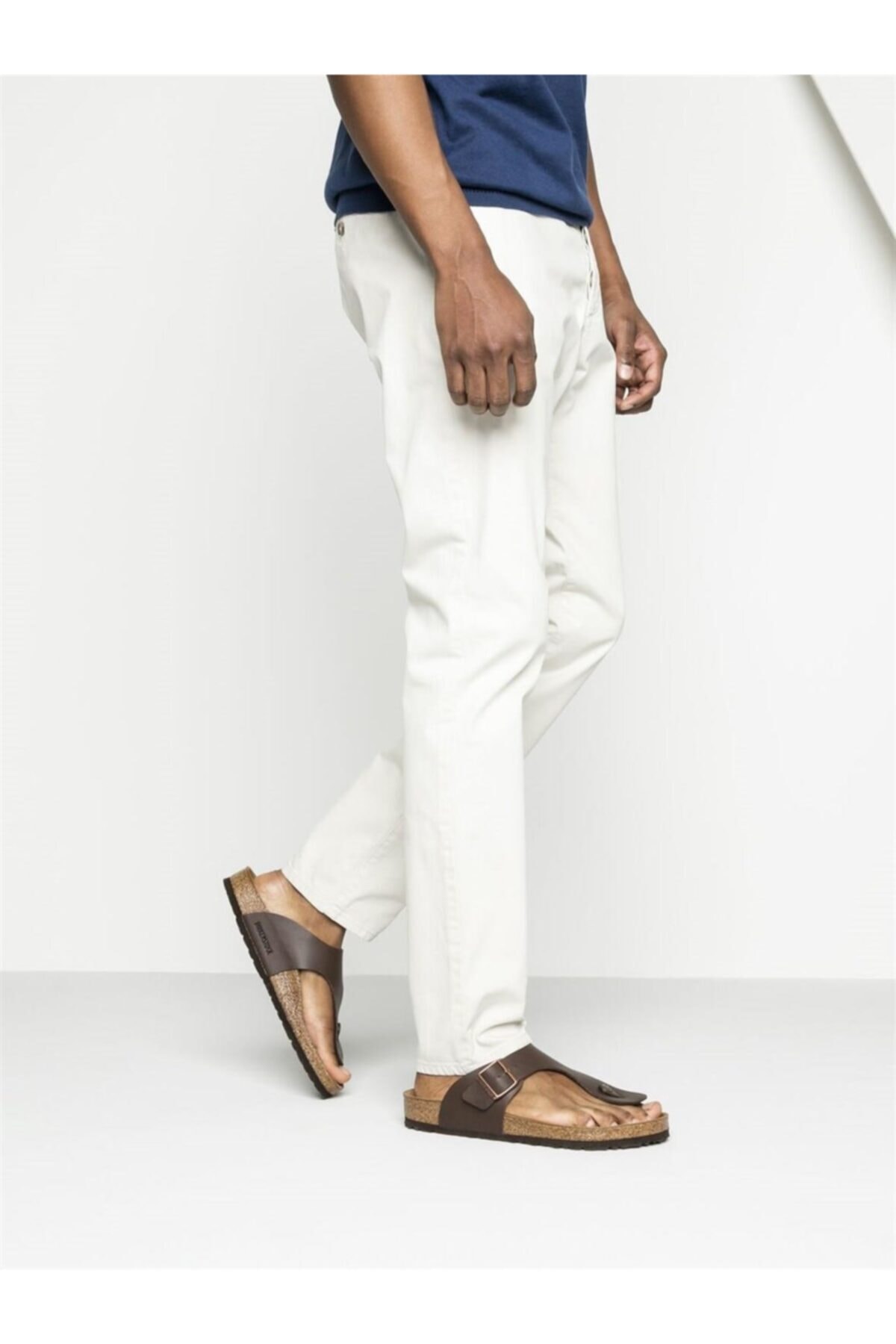 دمپایی بیرکن استاک مردانه چرم مصنوعی قهوه ای  راسته      Classical/کلاسیک | Birkenstock 44701 TR - تصویر 7