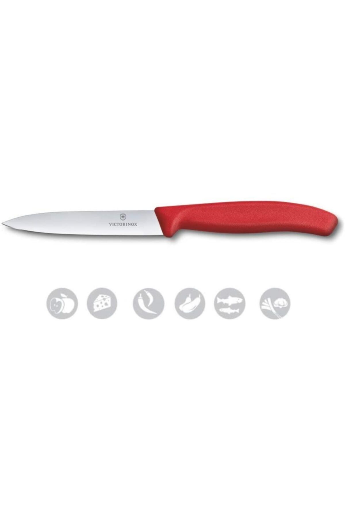 Victorinox-سكين سويسري كلاسيكي للتقشير، شفرة مستقيمة مقاس 4 بوصات، عرض 5/8 بوصة عند الطرف الحاد، مقبض أسود 4