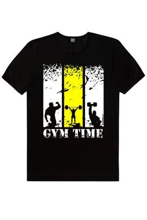 Erkek Siyah Spor Vakti Kısa Kollu T-shirt TYC00098126647