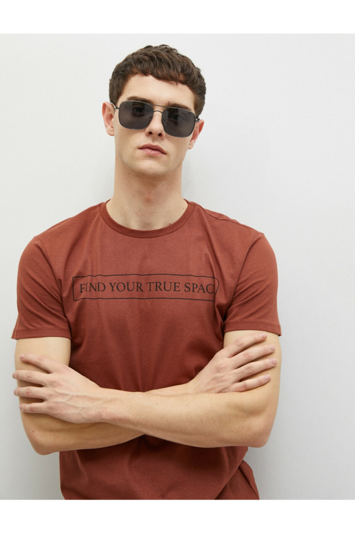 تیشرت مردانه قرمز کوتون | 1YAM11391CK اورجینال - تصویر 2