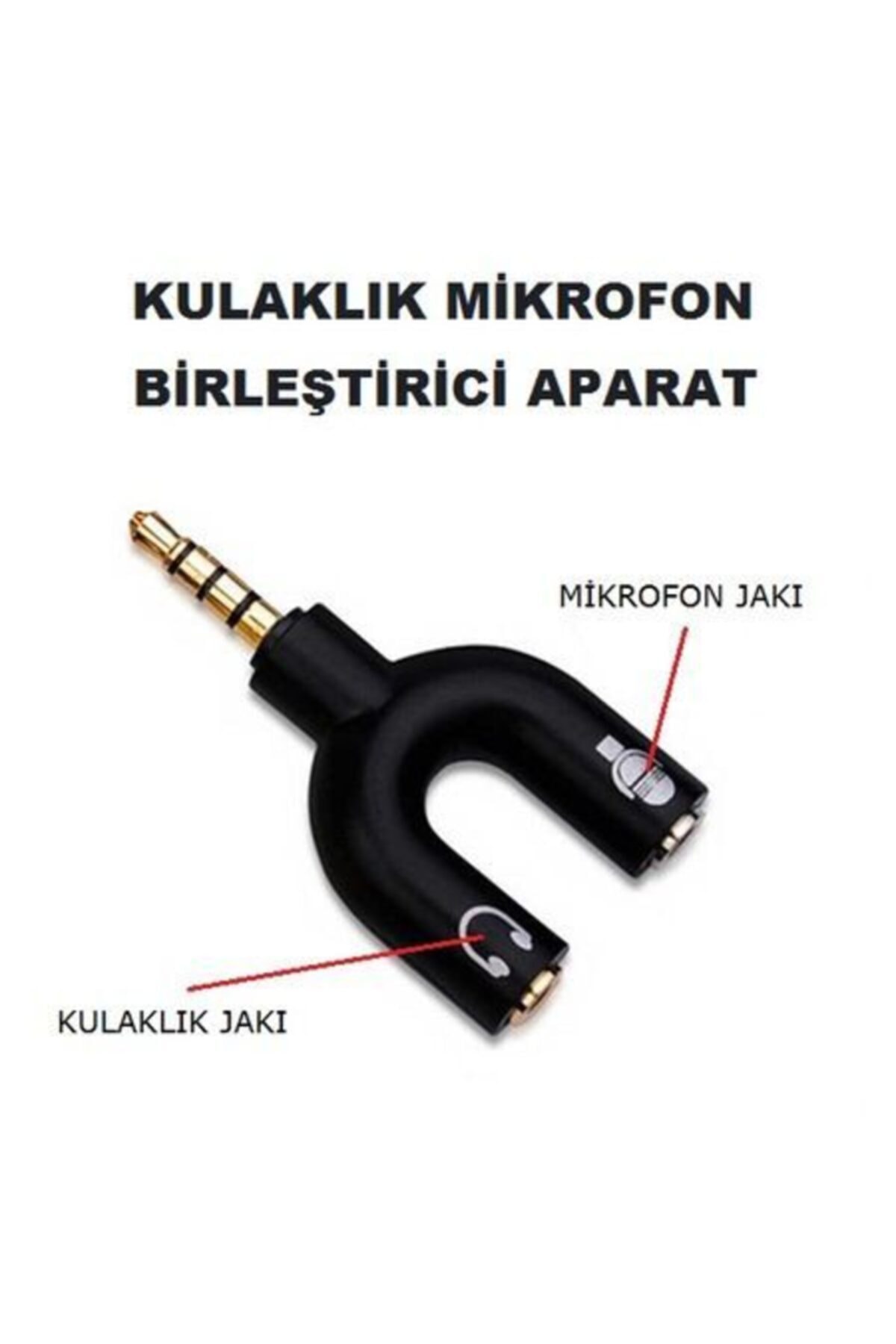 3.5mm Aux Kulaklık Ve Mikrofon Ayırıcı Y Çoklayıcı Splitter Switch Stereo Dönüştürücü 2