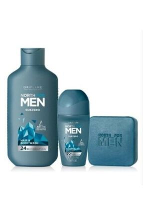 Erkek Bakım Seti ( North For Men Subzero Saç Ve Vücut Şampuanı + Subzero Sabun + Roll On Deodorant) SBZ026