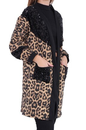 Ketimiko Kadin Leopar Desenli Pullu Hirka Fiyati Yorumlari Trendyol