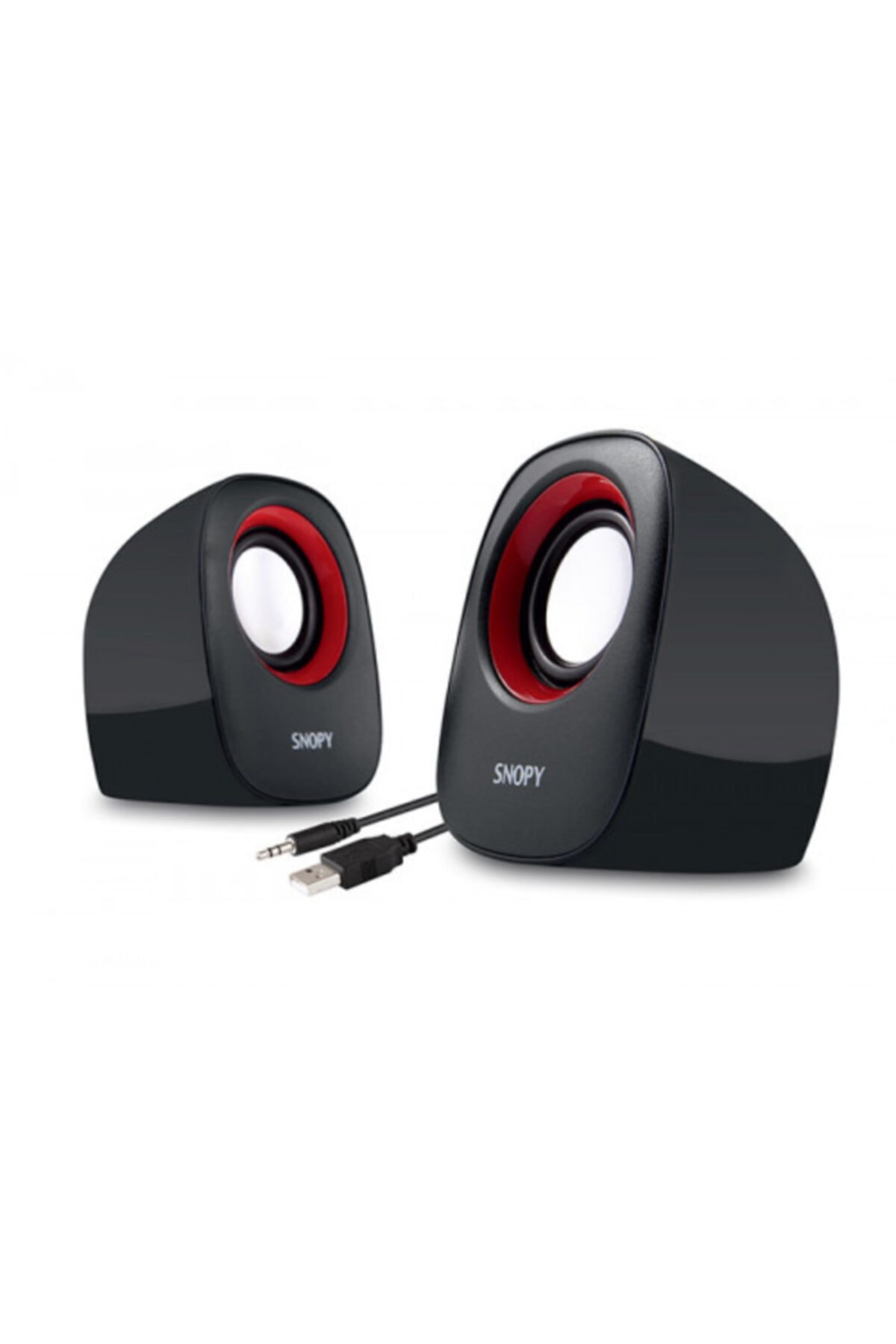 Sn-120 1+1 Masa Üstü Usb Speaker (siyah-kırmızı) 3