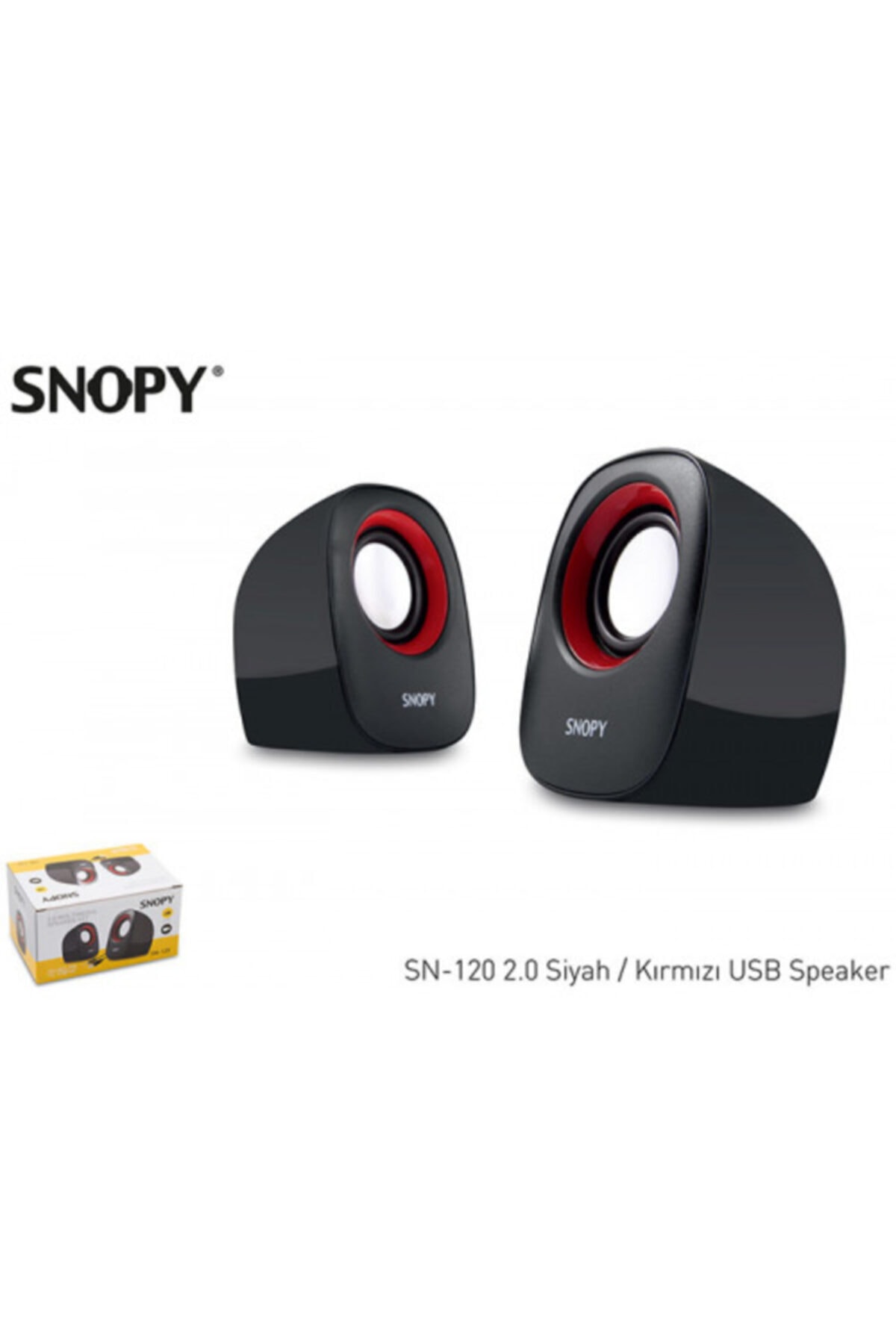 Sn-120 1+1 Masa Üstü Usb Speaker (siyah-kırmızı) 4