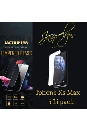 Iphone Xs Max 5 Li Pack Tam Kaplayan Ön Ekran Koruyucu jacq5lipack654125252