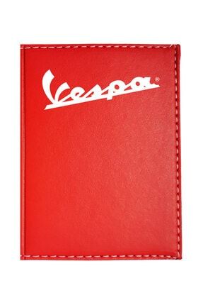 Vespa Logolu Kırmızı Ruhsat Kabı 87900018
