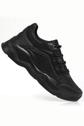 Kadın Siyah Ortopedik Sneaker Spor Ayakkabı Flt.142