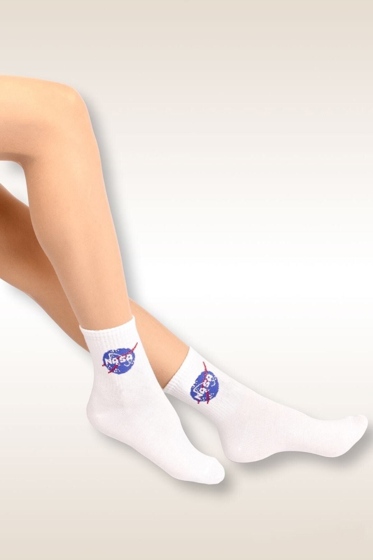 Socks Stores Erkek Kadın Çorap Soket Uzun Corap Renkli Desenli Çoraplar 6 Adet ZN11236