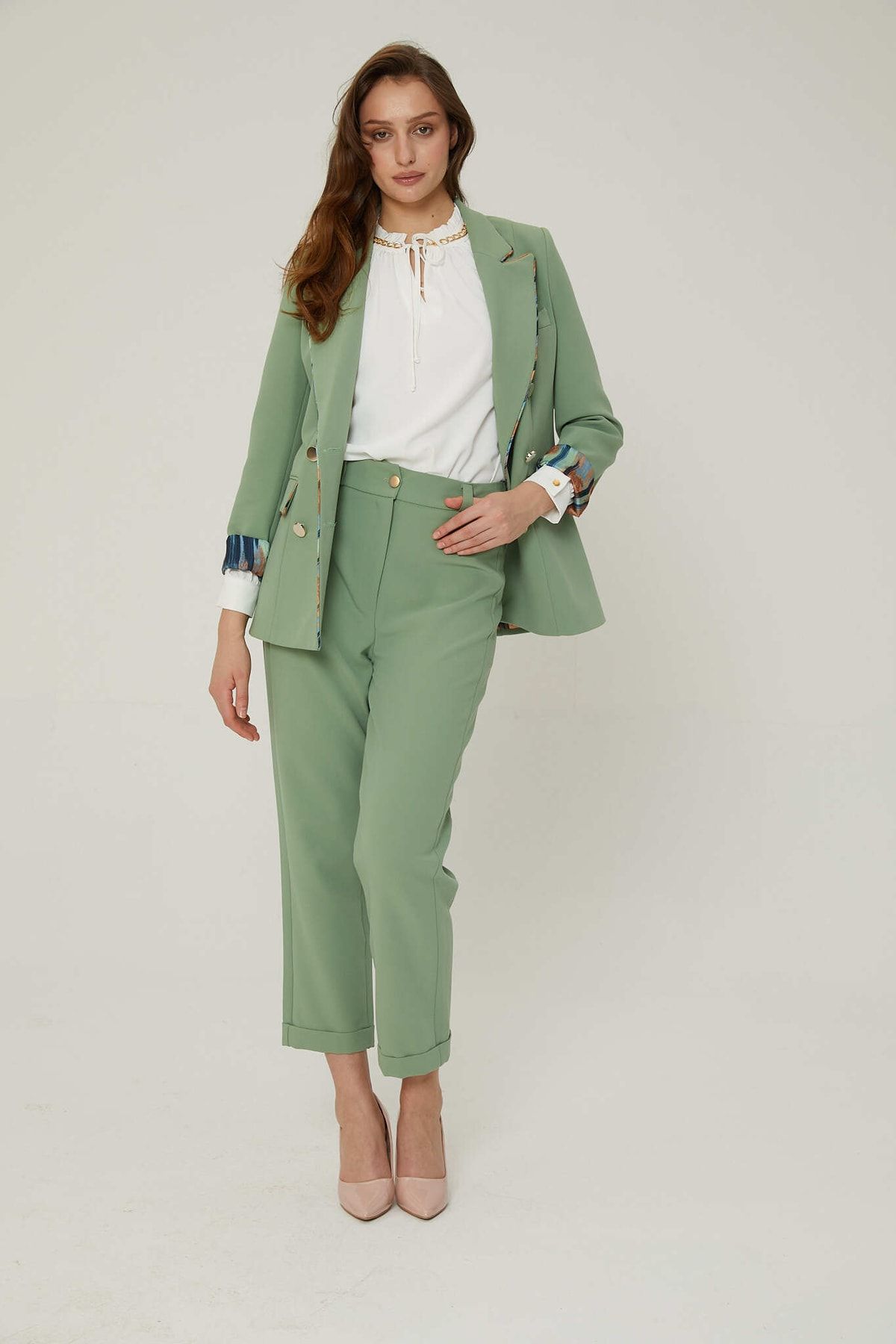 METANİA-Blazer Jacket and Buttoned Suit Set 3