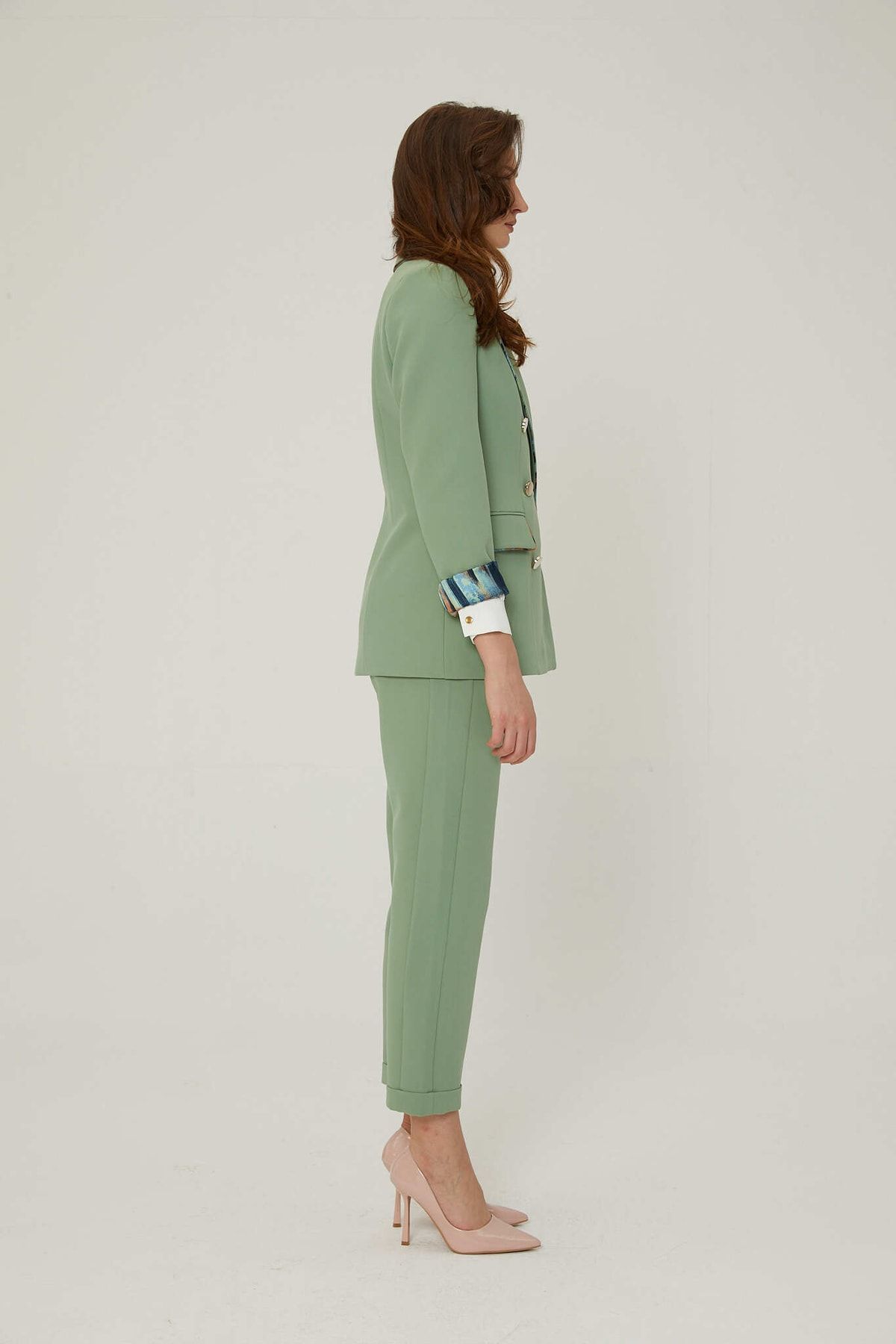 METANİA-Blazer Jacket and Buttoned Suit Set 6