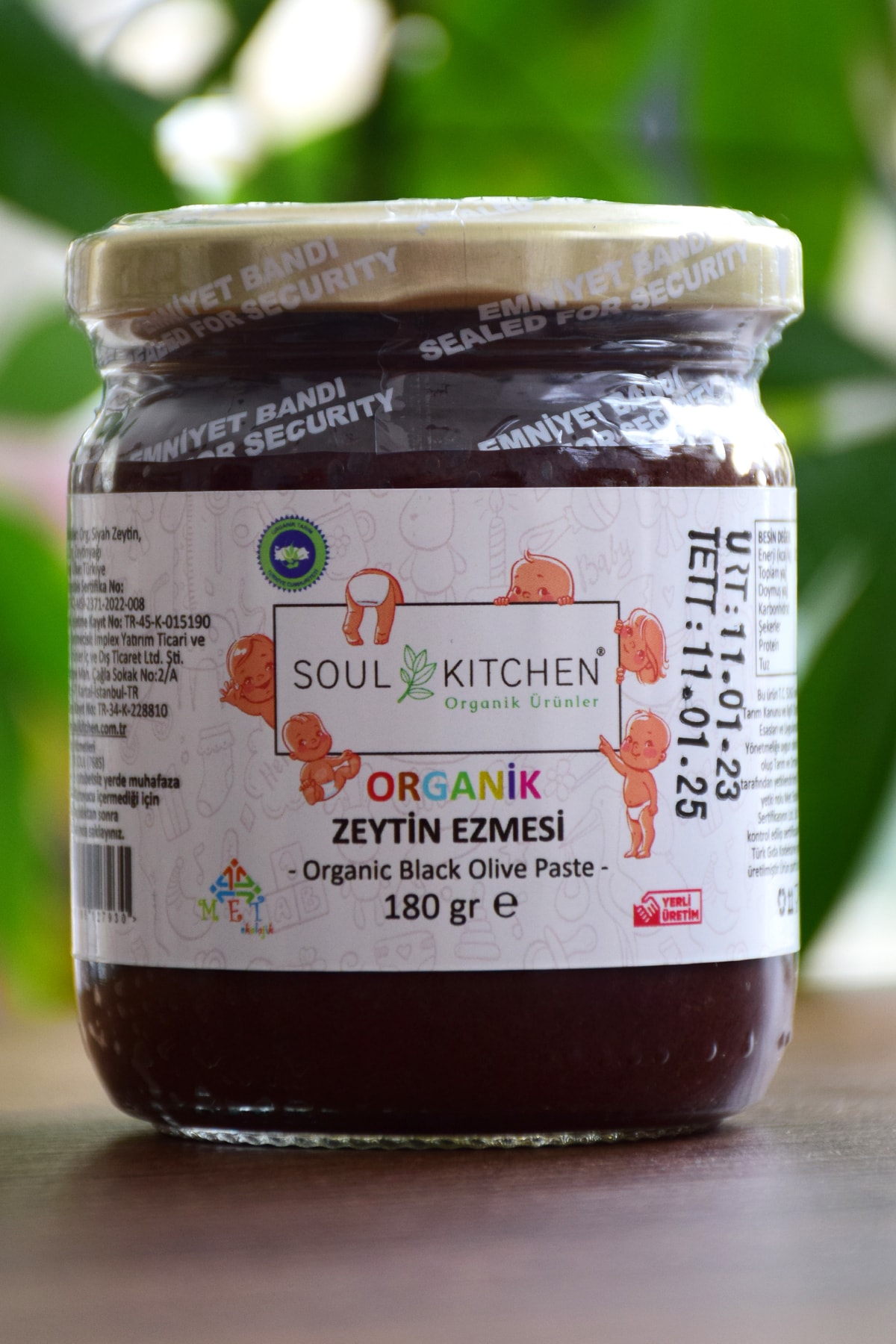 Soul Kitchen Organik Ürünler Organik Bebek Zeytin Ezmesi 180gr
