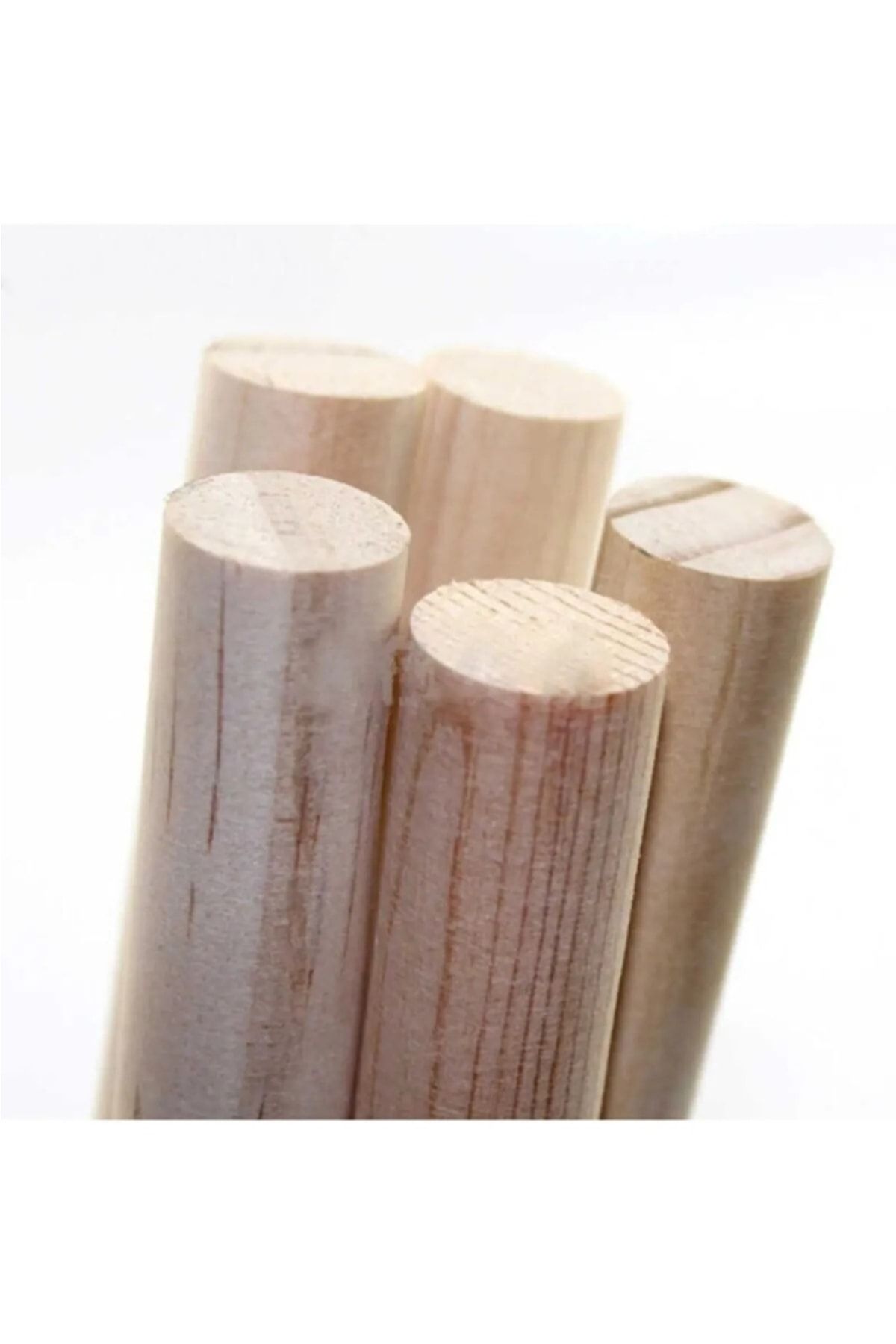 Südor-140 Pieces Wooden Round Bar 30cm X 4mm 4