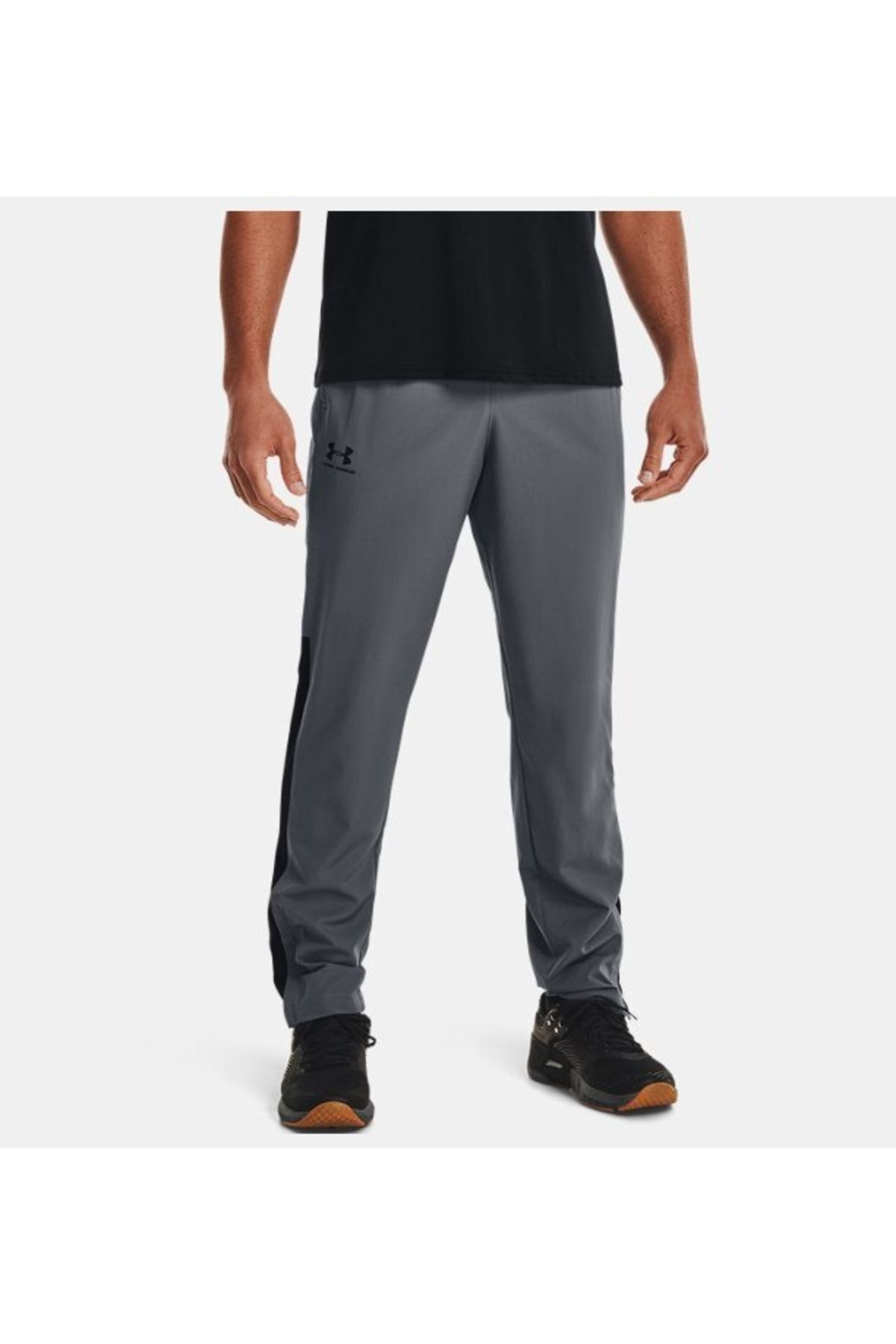شلوار گرمکن ورزشی مشکی مردانه تکه های بافته شده حیاتی شش 1352031 012 Under Armour