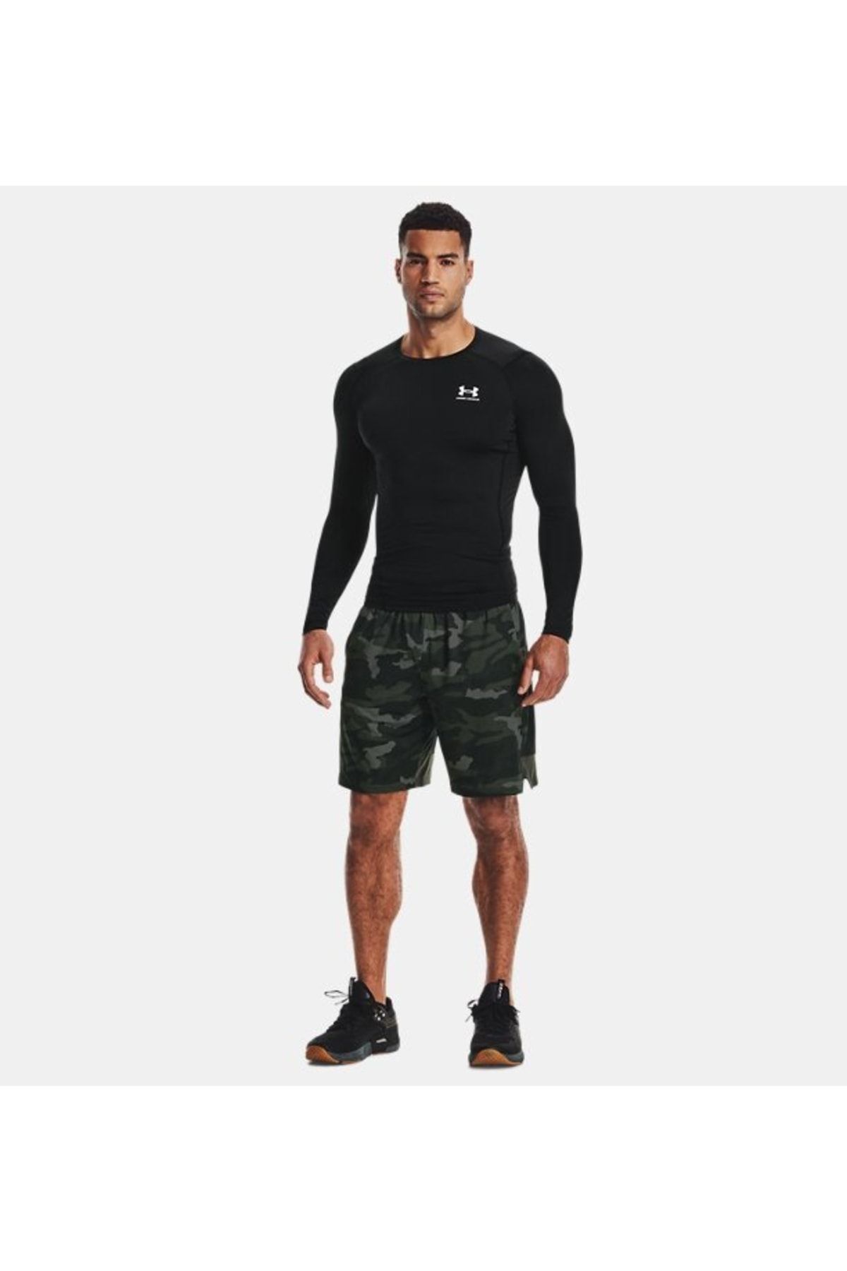 Under Armour-Čierna pánska blúzka Armour Heatgear s dlhým rukávom 4