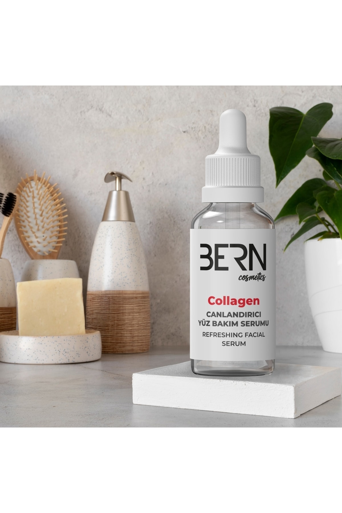 Bern Cosmetics Kolajen Yüz Bakım Serumu C Vitaminli B5 Vitaminli