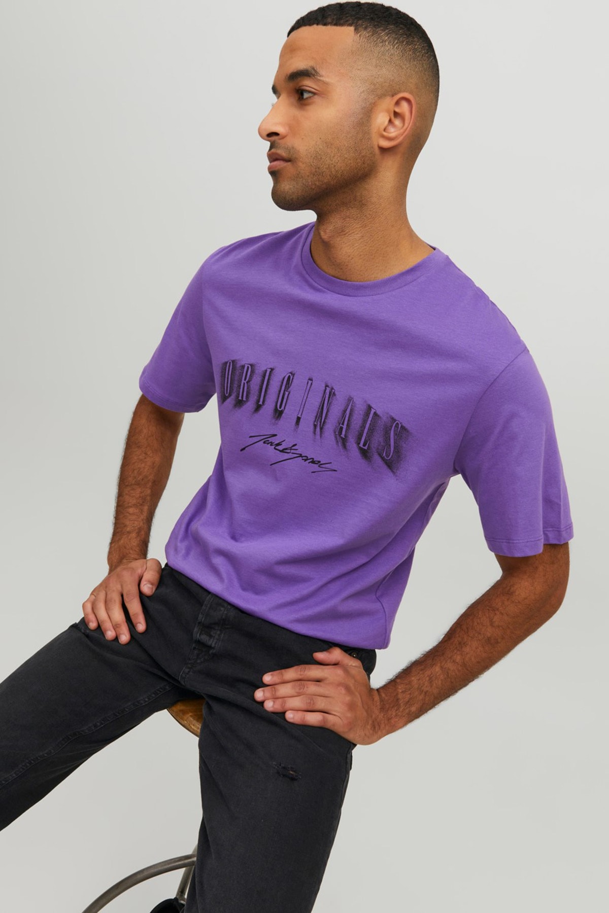 تیشرت مردانه بنفش جک اند جونز | 8.16342E+016 اورجینال - تصویر 3