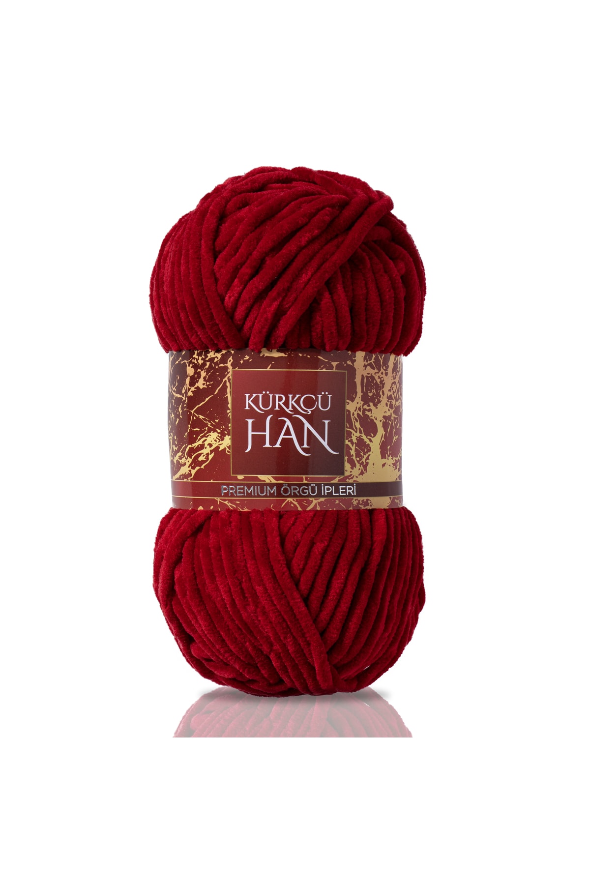 Kürkçü Han Kadife Ip Koyu Kırmızı 100 G 95 M El Örgü Ipi Khkad32