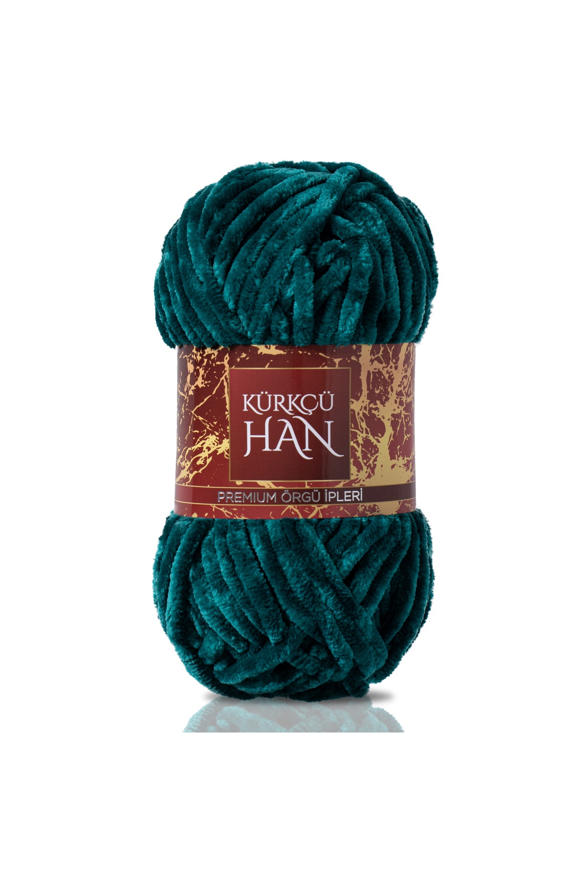 Kürkçü Han Kadife Ip Petrol Yeşili 100 G 95 M El Örgü Ipi Khkad15
