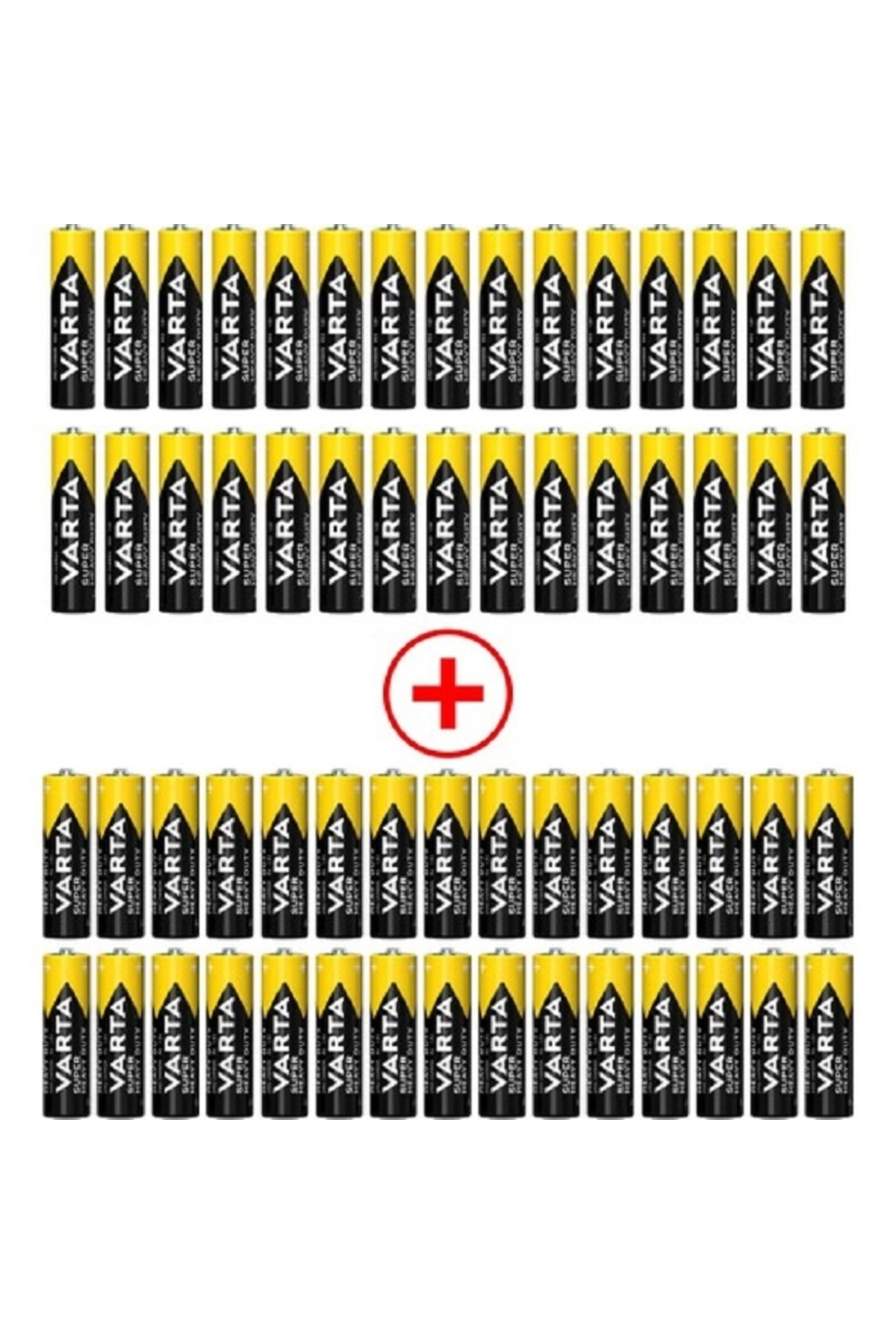 Varta Super Heavy Duty 60'lı Özel Pil Paketi (30 Aa+ 30 Aaa)