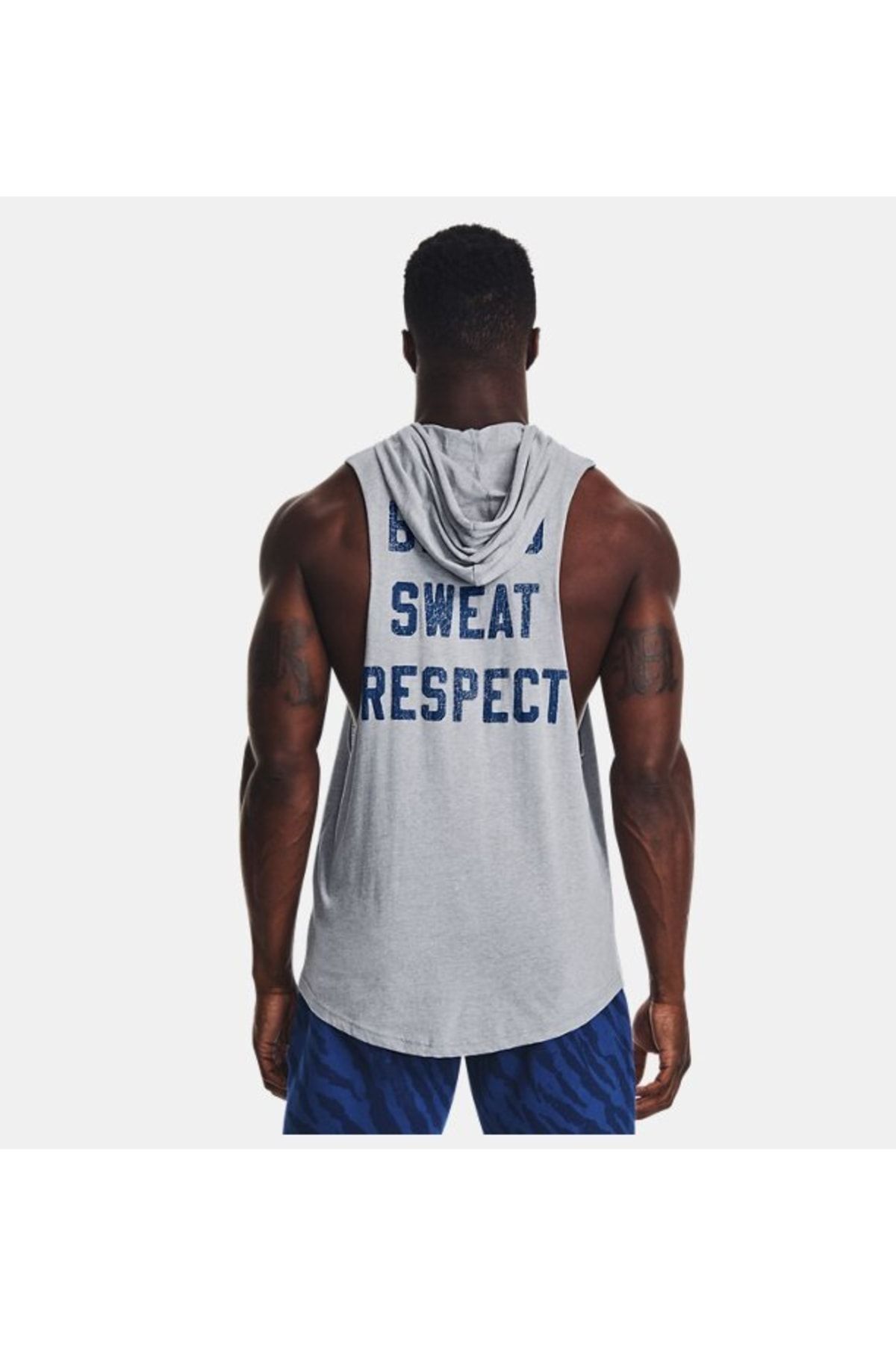 تی شرت خاکستری مردانه پروژه Rock BSR Bull بدون آستین کلاه برتر 1376939 035 Under Armour