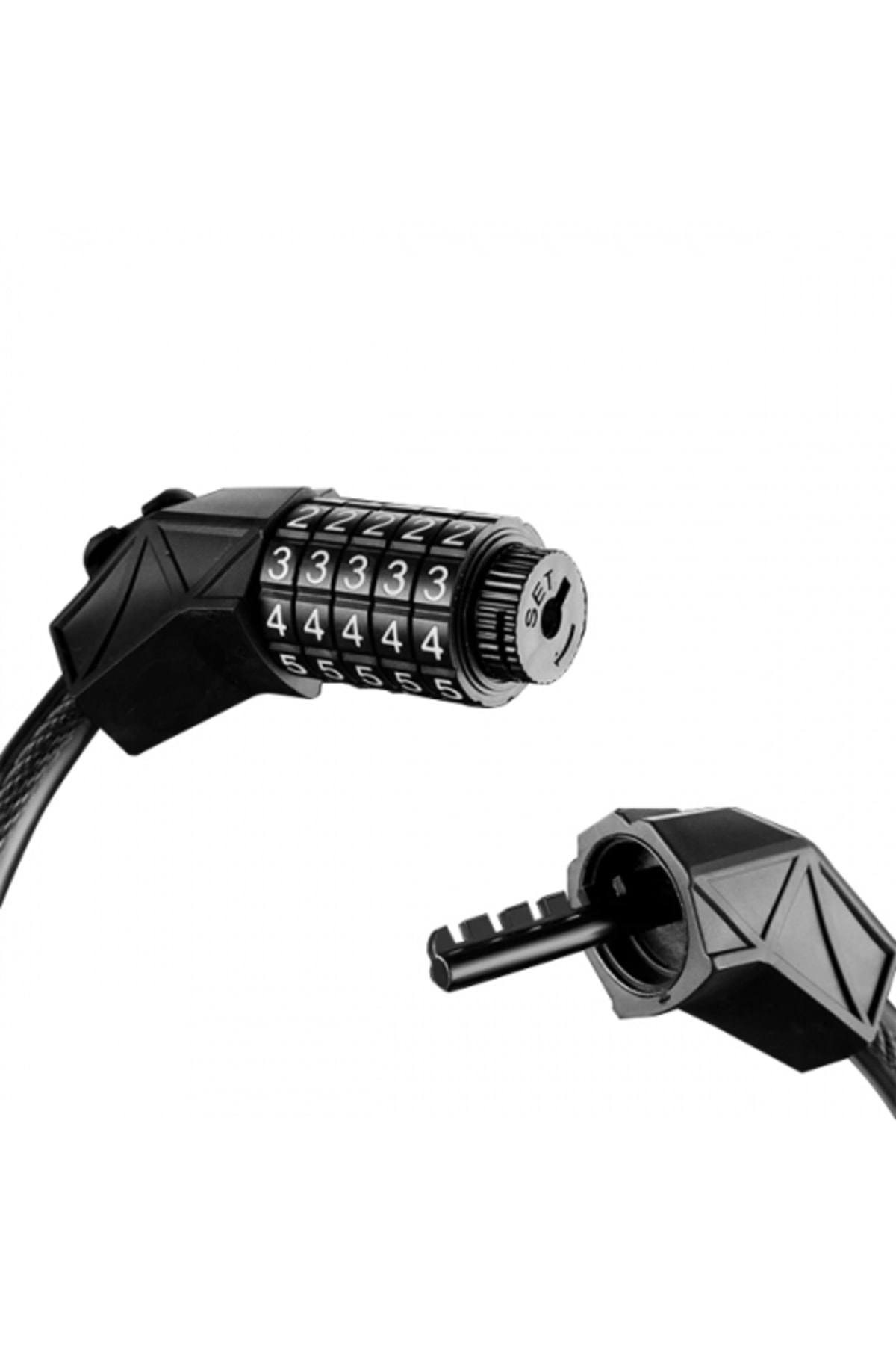 TeknoExpress Ultra Sağlam Anahtarlı Çelik Kilit Bisiklet Motosiklet Güvenlik Kilidi Bebek Arabası fotoğrafı 7 (önizleme)