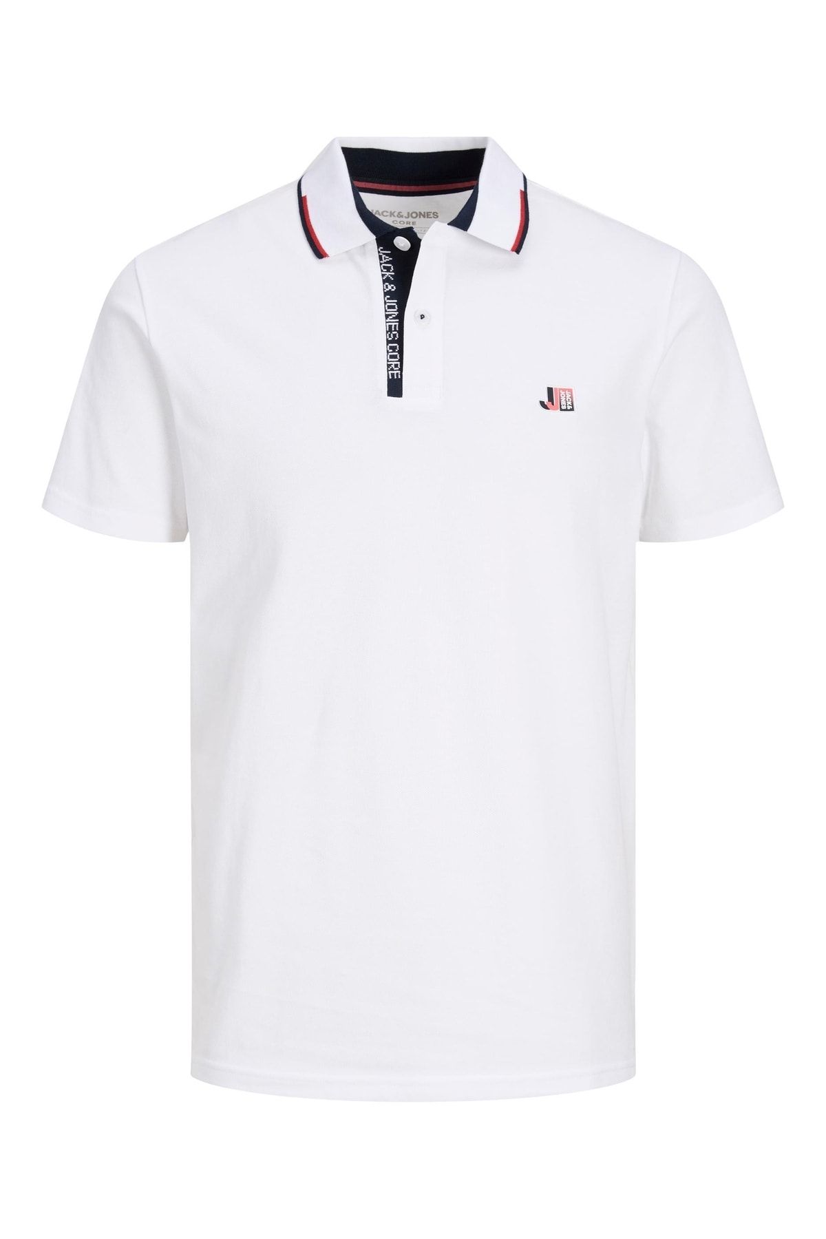 Jack & Jones تی شرت سفید مردانه جک جونز لوگان پولو 12229382-01