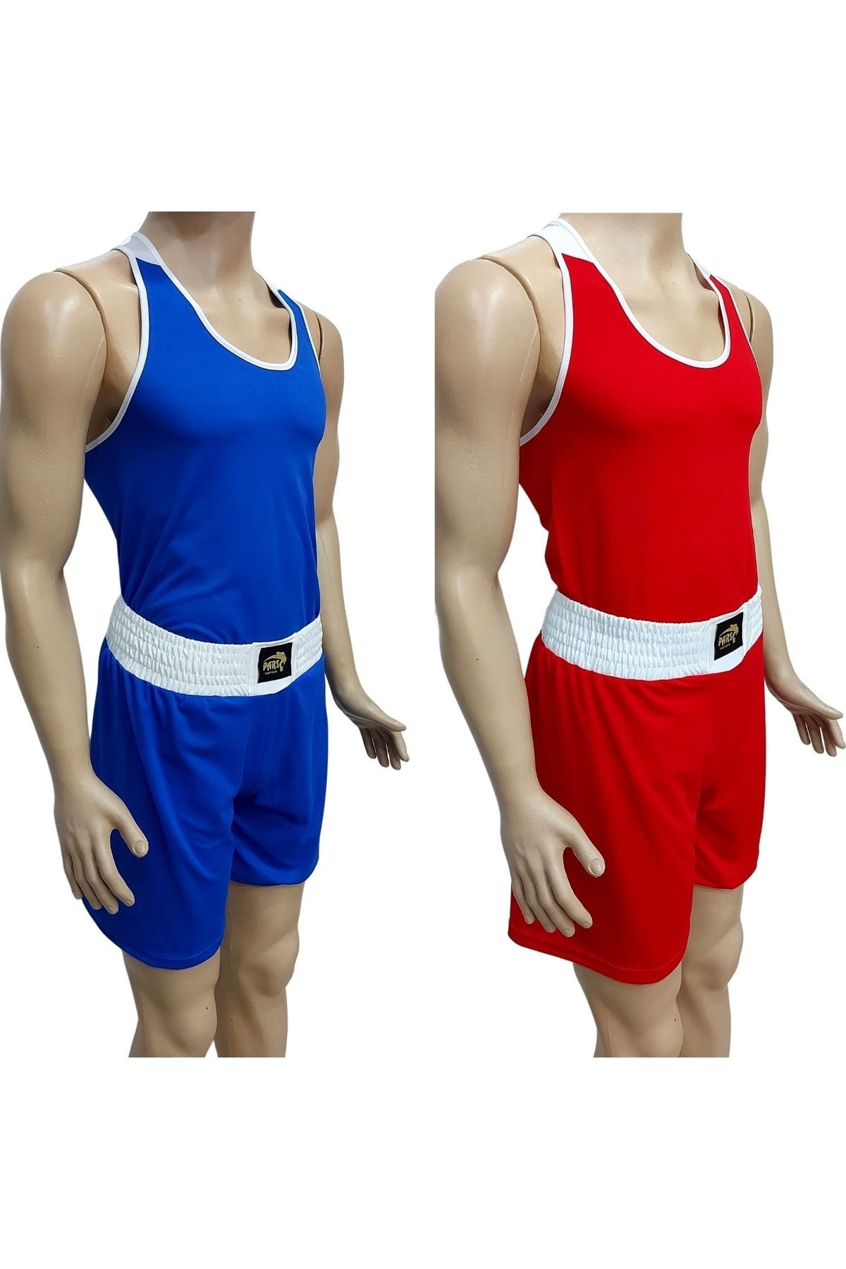 Pars Boks Atlet Şort Takımı Boks Seti Kırmızı-mavi Ikili Set