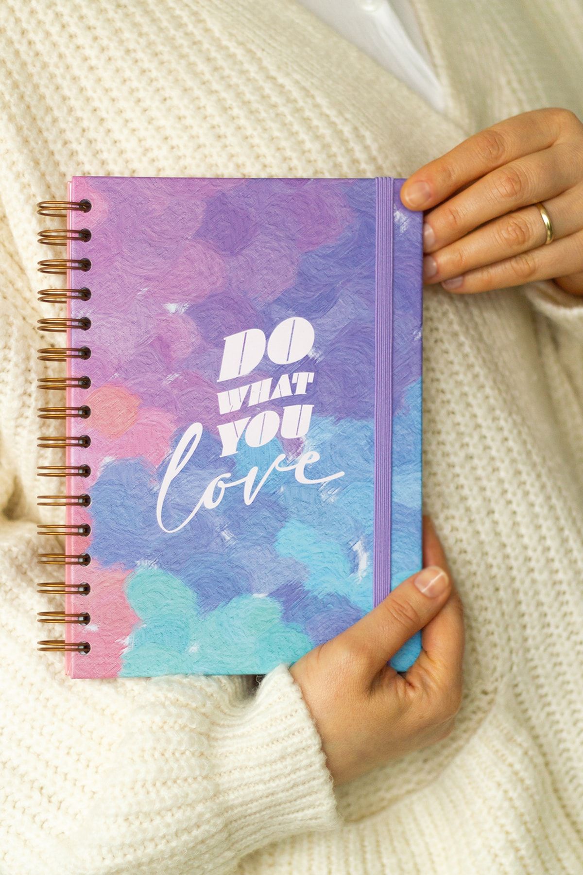Matt Notebook-A5 15x21 Cm Spiral Elastic Lined Notebook Undated 3