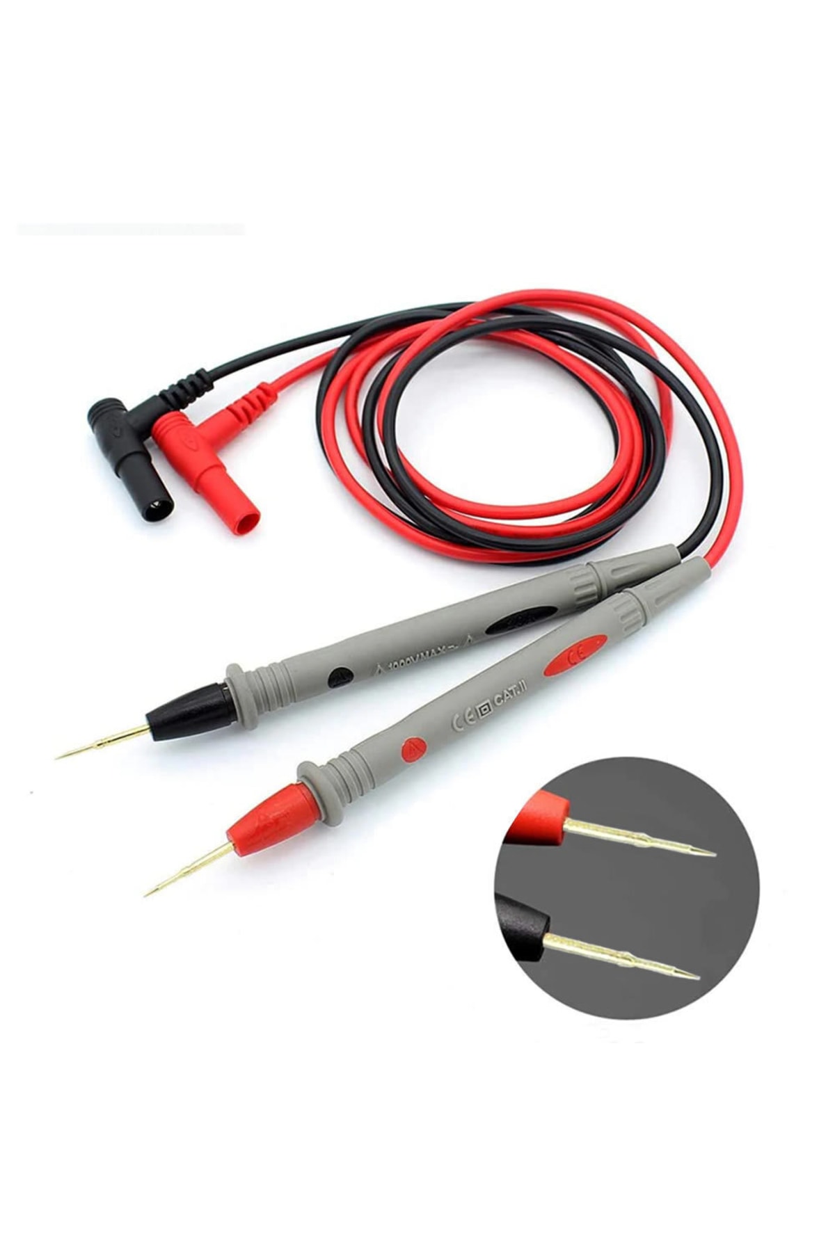 1 Çift Iğne Uçlu Multimetre Probu 1000v 20a Tüm Multimetreler Ile Uyumlu Test Ölçüm Kalosu 5