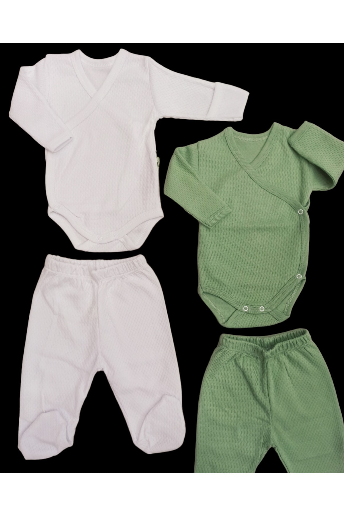 بادی نوزادی پسرانه – دخترانه سفید özdemirli bebe | 2028995 اورجینال - تصویر 2