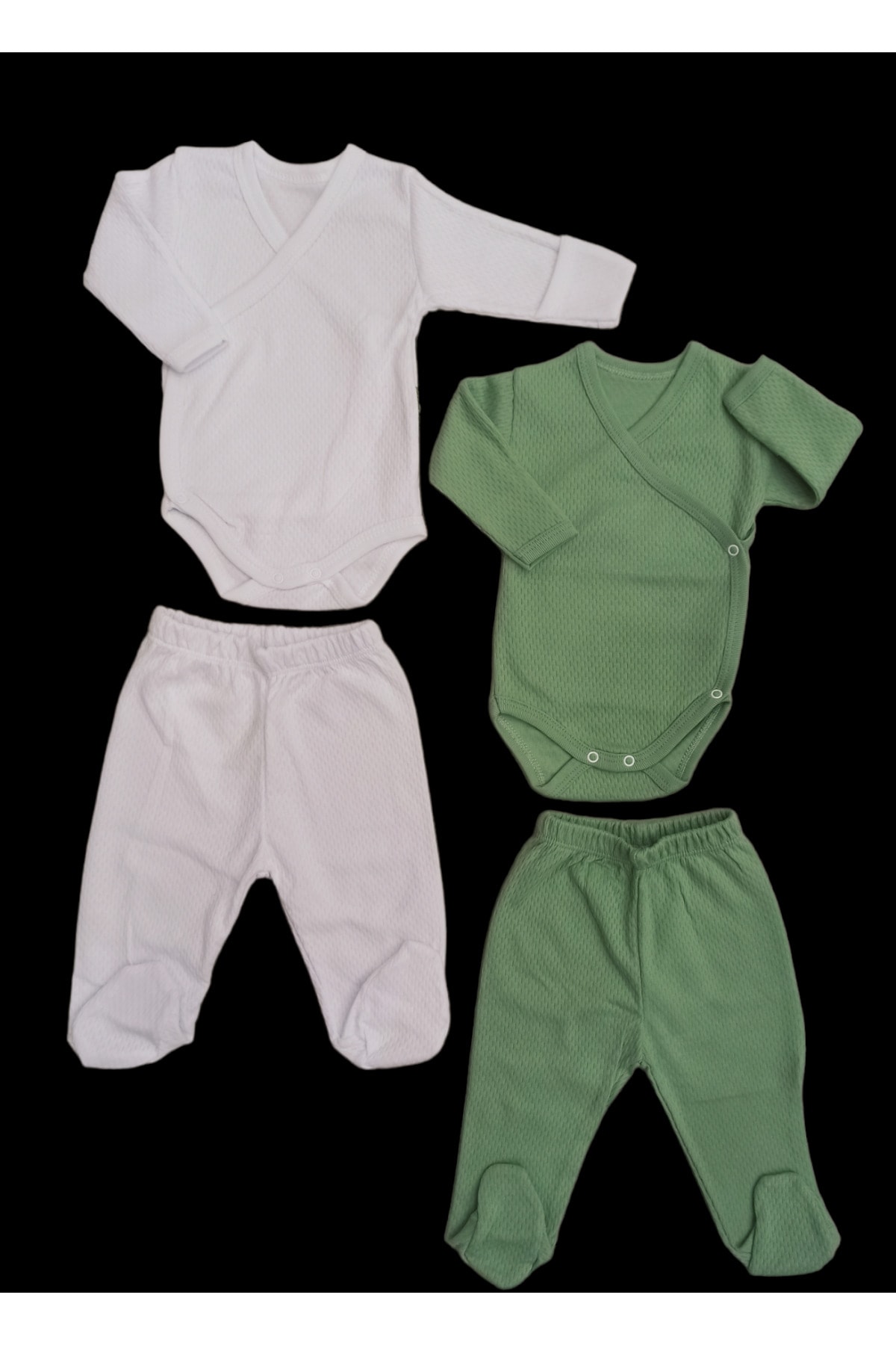 بادی نوزادی پسرانه – دخترانه سفید özdemirli bebe | 2028995 اورجینال - تصویر 3