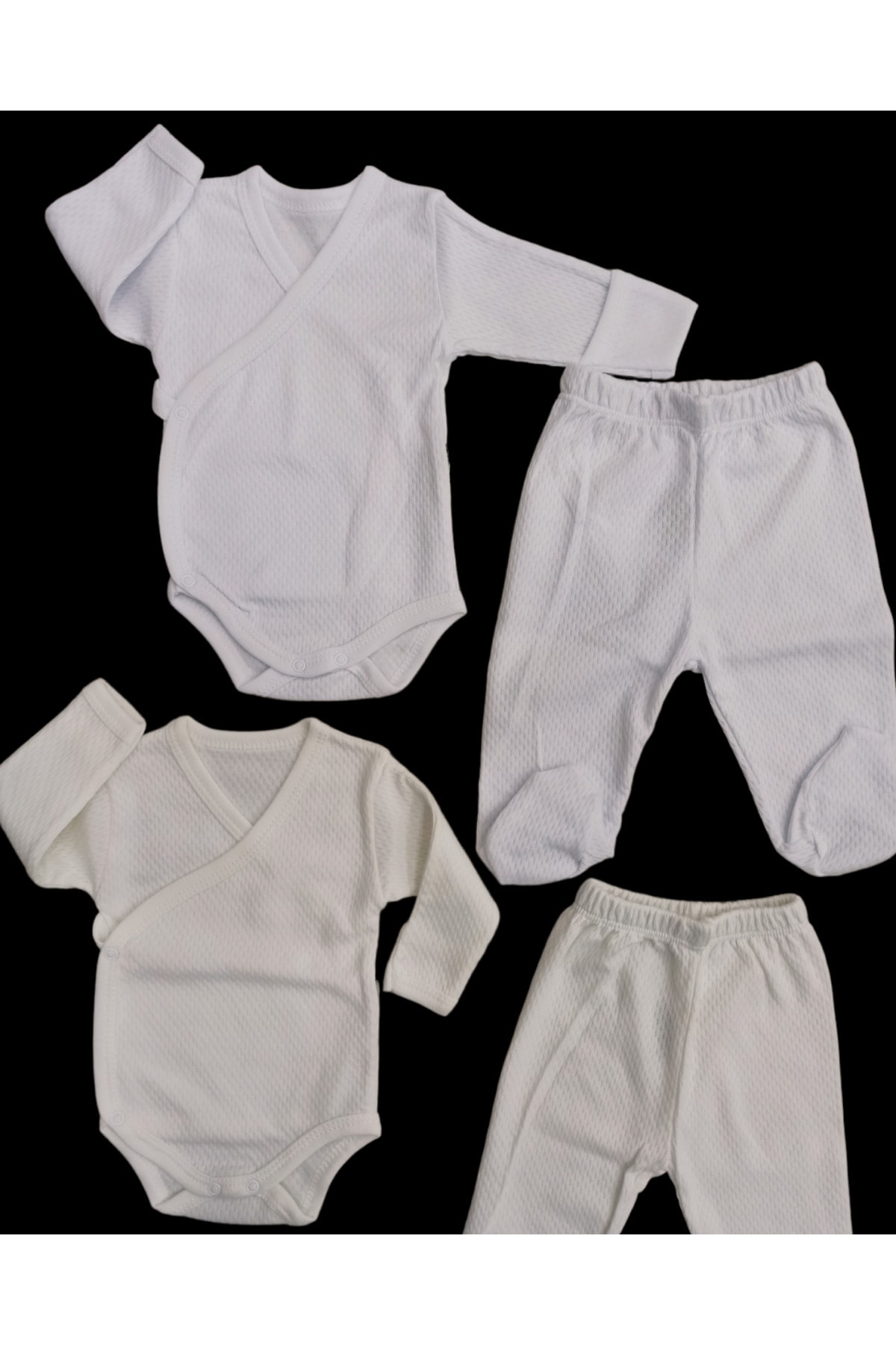 بادی نوزادی پسرانه – دخترانه سفید özdemirli bebe | 2028995 اورجینال - تصویر 3