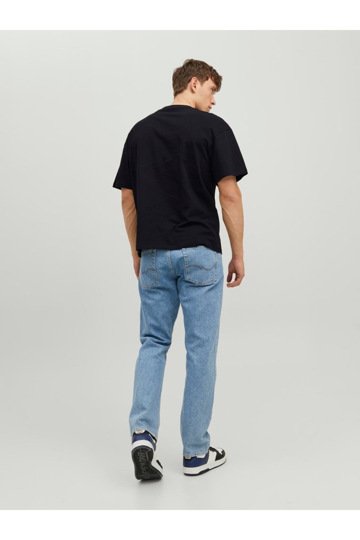تیشرت مردانه مشکی جک اند جونز | 12227718 Siyah اورجینال - تصویر 3