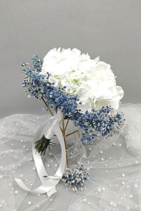 Beyaz Ortancalı Gelin Çiçeği Ve Damat Yaka Çiçeği TXCB57F6A917030