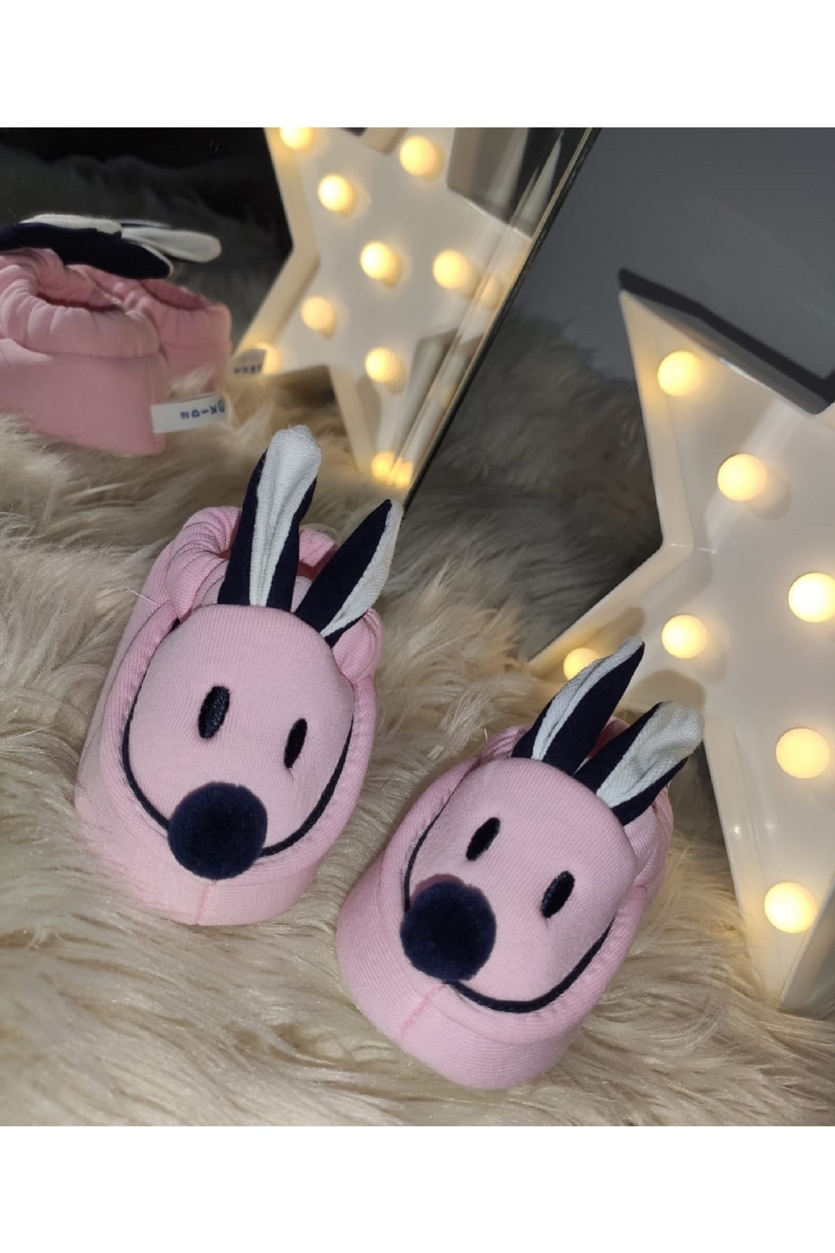 Children's Pink Booties Rabbit Booties