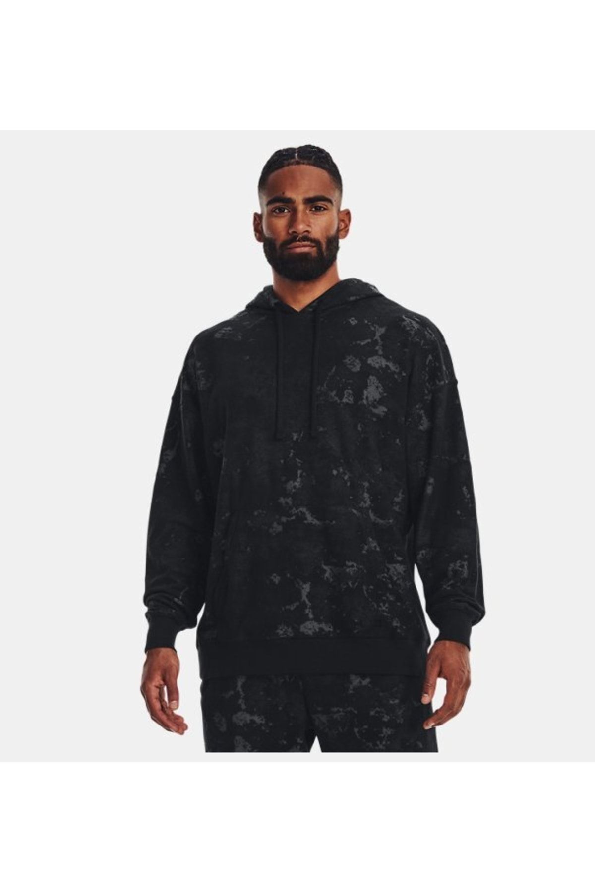 سویشرت ورزشی مشکی مردانه سفر در UA Terry Hooded Upper 1377177 001 Under Armour