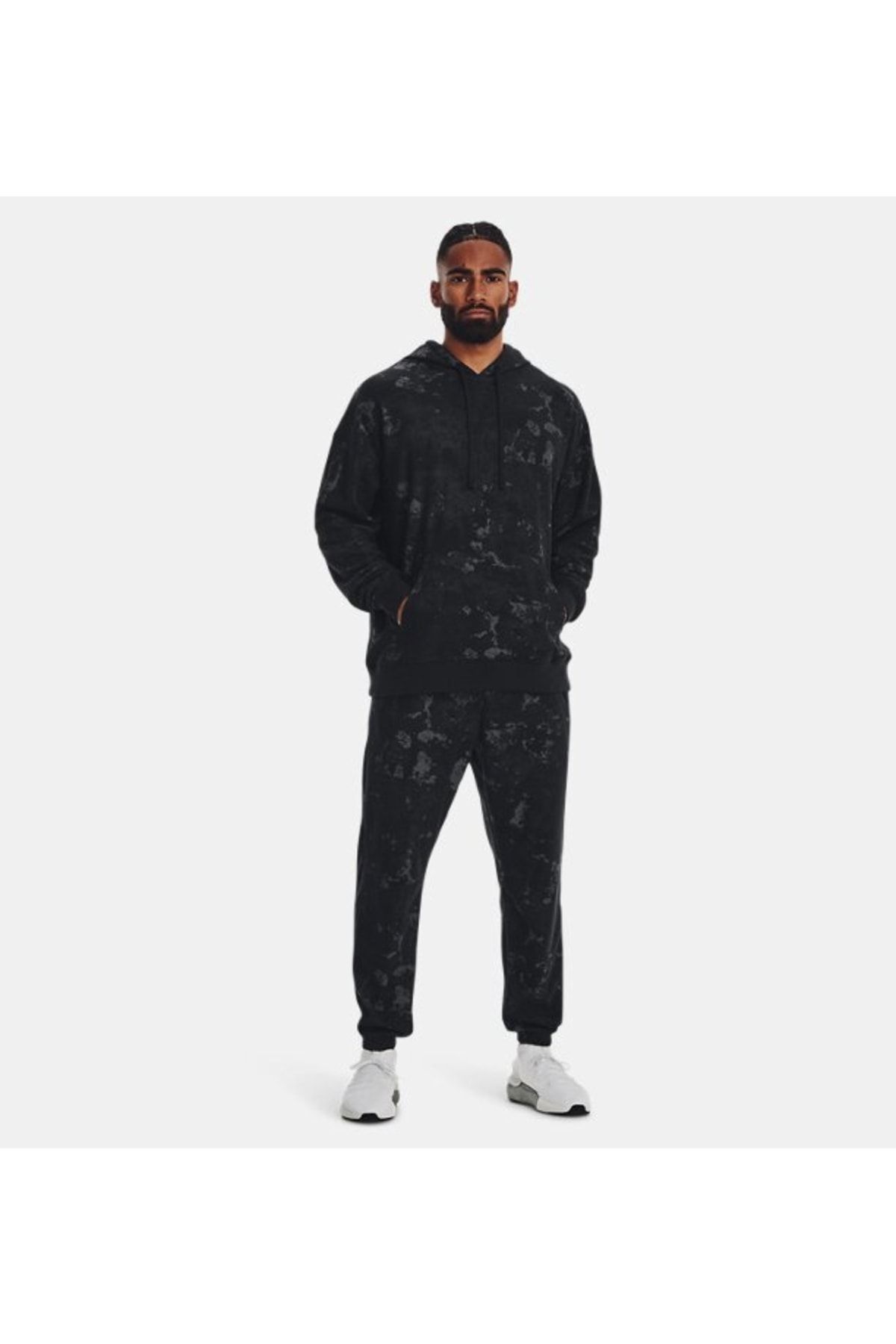 سویشرت ورزشی مشکی مردانه سفر در UA Terry Hooded Upper 1377177 001 Under Armour