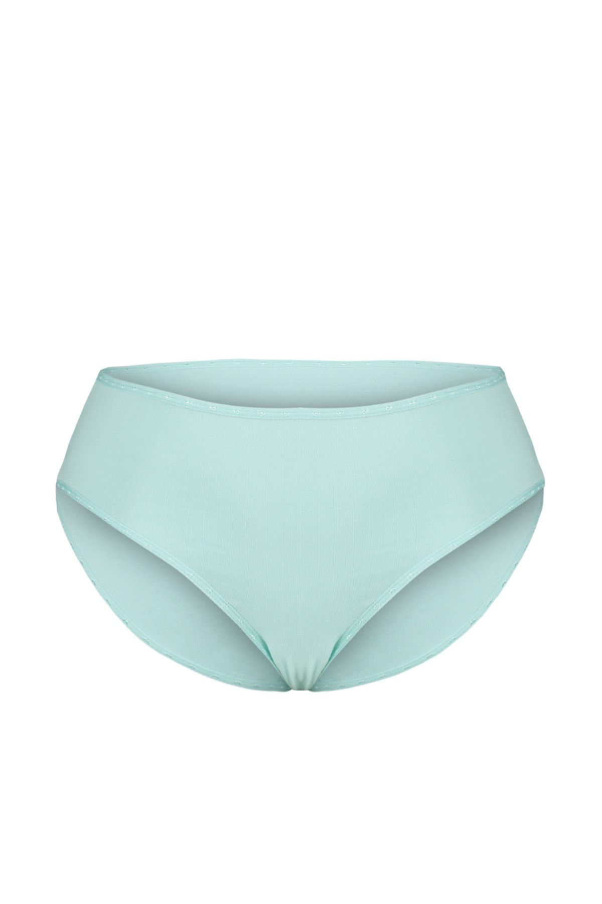 Trendyol Curve-Duży rozmiar bawełnianych majtek zestaw 3 sztuk - różowy, niebieski, liliowy Tbbss23Cm00003 14