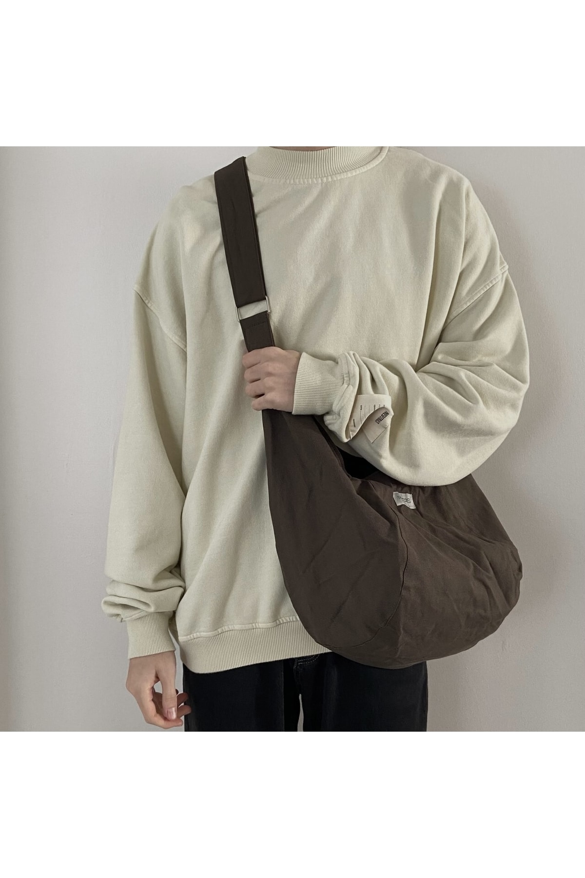 RONASBAG Luna Bag Haki Çıtçıtlı Çanta Ayarlanabilir Çapraz Askılı Omuz Ve Kol Çantası görsel 4