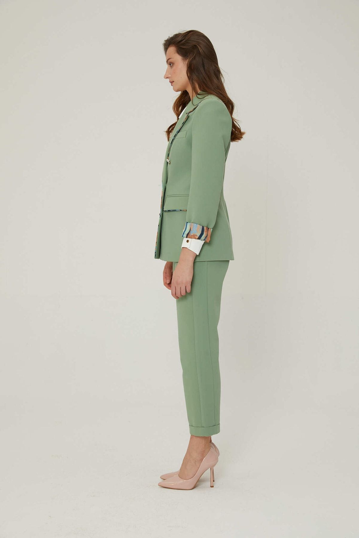 METANİA-Blazer Jacket and Buttoned Suit Set 5
