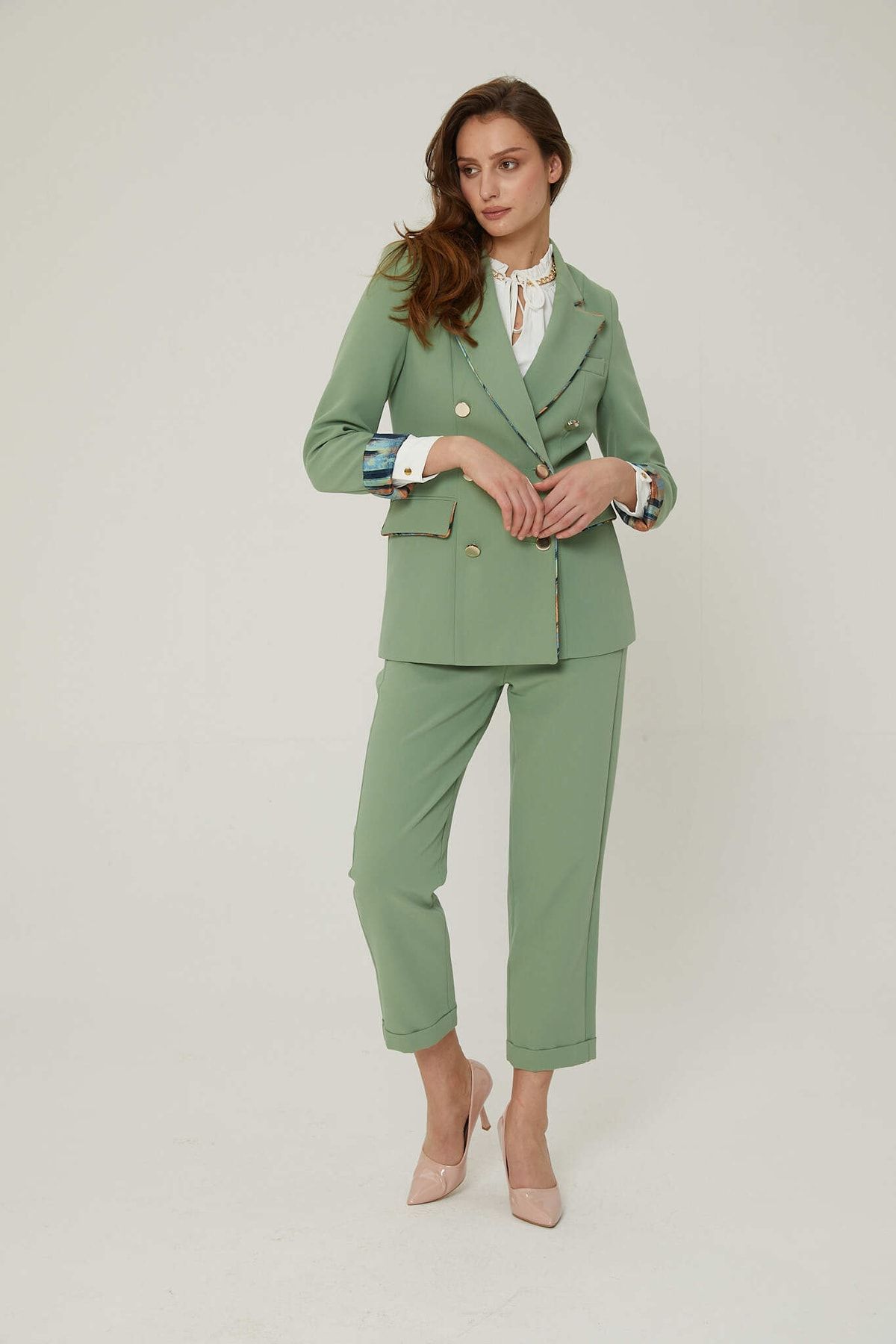 METANİA-Blazer Jacket and Buttoned Suit Set 7