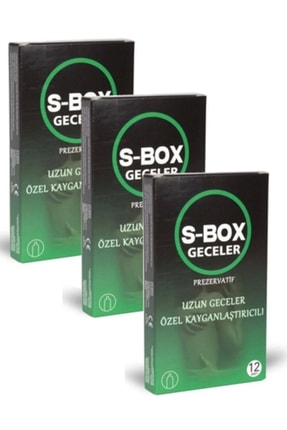Geceler 12'lik Paket Latex Kondom Prezervatif 36 Adet 3 Paket SBX3SETGreen