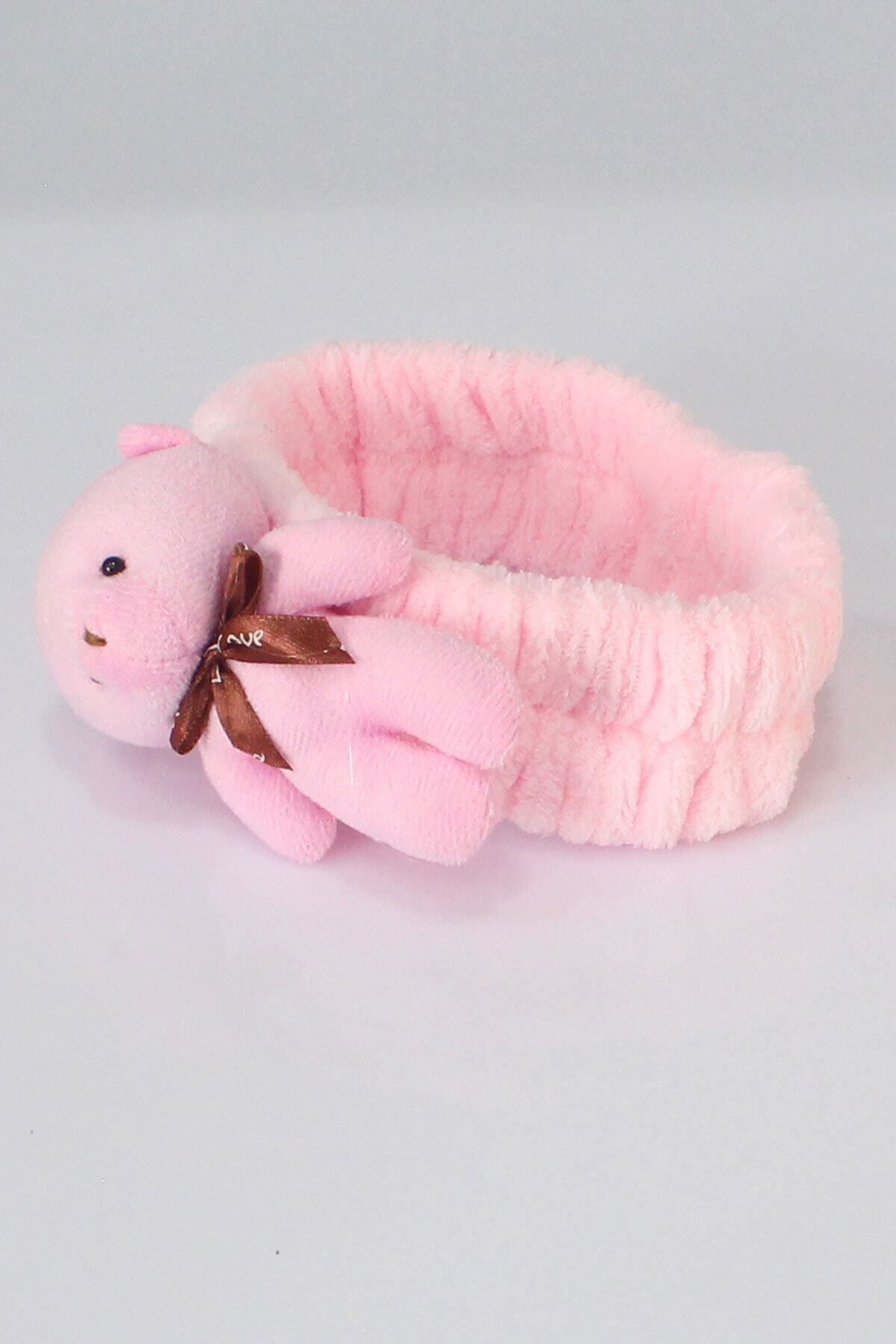 Teddy Bear Plush Bandana Headband Pink 0-10 Years