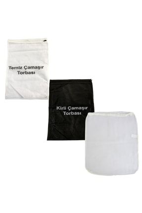 Kirli- Temiz Çamaşır Torbası Ve Çamaşır Filesi KTF02
