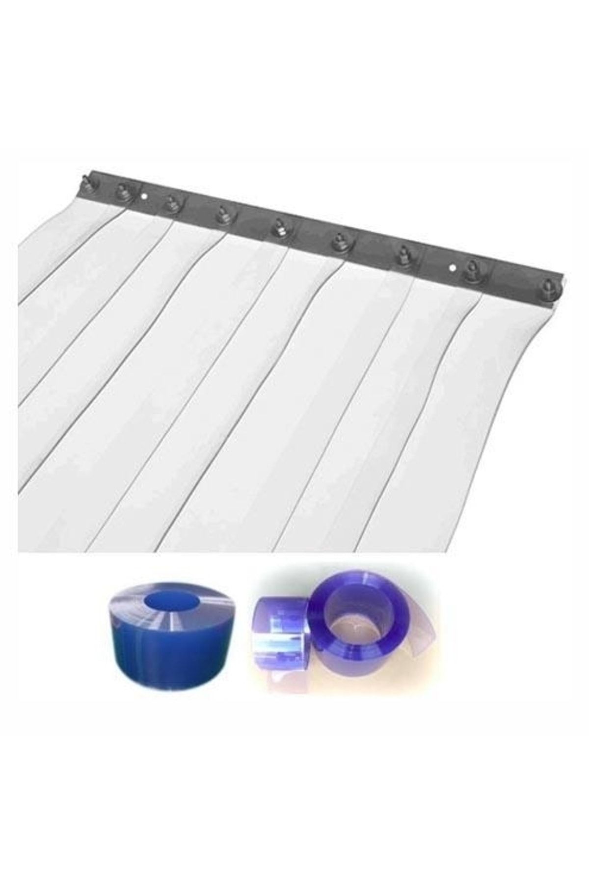 Hijyen Market Pvc Şeffaf Şerit Perde 80x195cm 2623 NE7932
