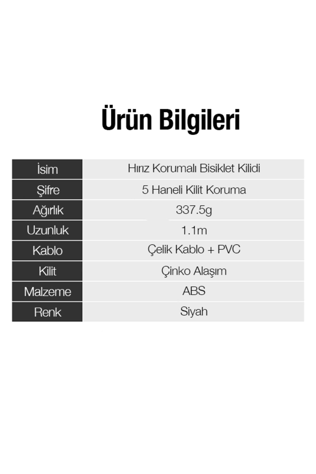 TeknoExpress Ultra Sağlam Anahtarlı Çelik Kilit Bisiklet Motosiklet Güvenlik Kilidi Bebek Arabası fotoğrafı 6 (önizleme)