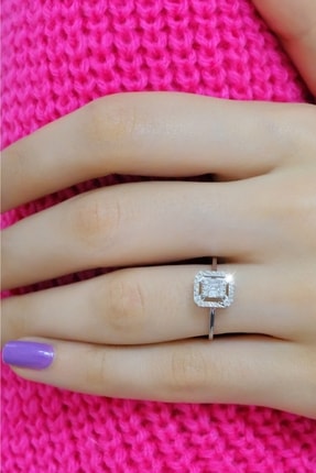 aytekgold Pırlanta Baget Yüzük (0,11 KARAT) Ef (SI)