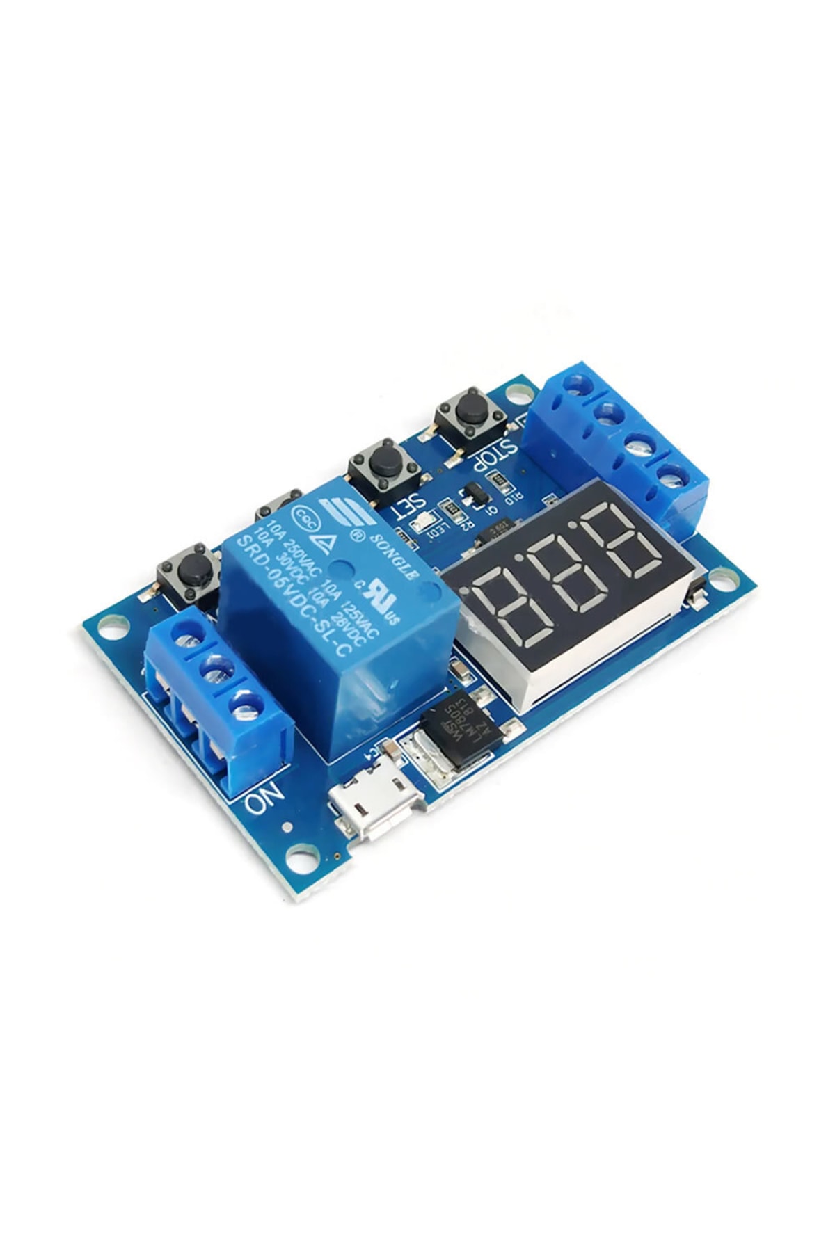 Zamanlayıcı Timer Röle Modül Gecikmeli Başlangıç 3 Hane 7 Segment 3