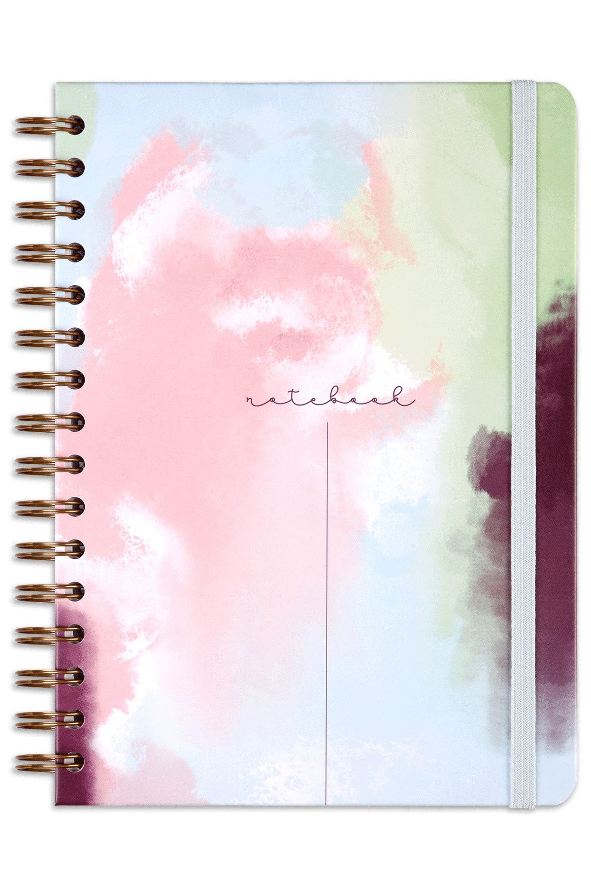 Matt Notebook-A5 15x21 Cm Spiral Elasticated Squared Undated Notebook 5